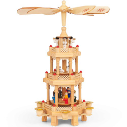 PIRAMIDA ŚWIĄTECZNA ADWNETOWA WIATRAK DREWNIANA