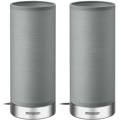 2 x LAMPA LAMPKA BIURKOWA STOŁOWA DOTYKOWA SZARA