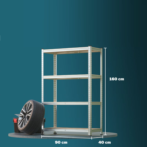 2x METALOWY REGAŁ MAGAZYNOWY DO GARAŻU 4 PÓŁKI 700 KG