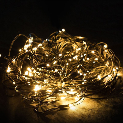 SIATKA KURTYNA LAMPKI SWIĄTECZNE 160 LED ŻÓŁTE
