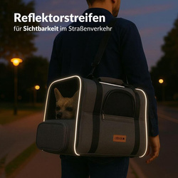 TORBA TRANSPORTOWA TRANSPORTER DLA PSA KOTA  44x34x31cm do 20kg Szary