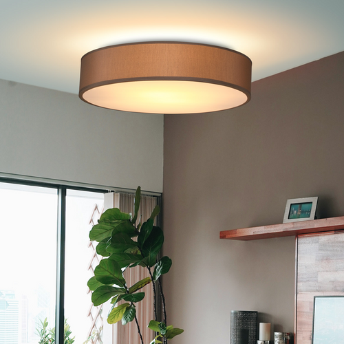 LAMPA SUFITOWA TAUPE PLAFON TKANINA 38cm