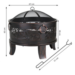 PALENISKO KOMINEK GRILL OGRODOWY 67 cm