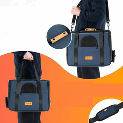 TORBA TRANSPORTOWA TRANSPORTER DLA PSA KOTA 44x34x31 do 20kg Niebieski