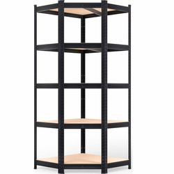 ZESTAW 3 x METALOWY REGAŁ MAGAZYNOWY NAROŻNY CZARNY XXL