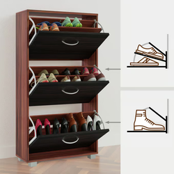 SZAFKA PÓŁKA REGAŁ 3 SZUFLADY NA BUTY CZARNY