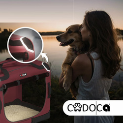 TORBA TRANSPORTOWA TRANSPORTER DLA PSA KOTA  L 70x52x50 Bordowy