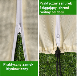 WOREK KAPTUR OCHRONNY OSŁONA NA ROŚLINY 120x180cm
