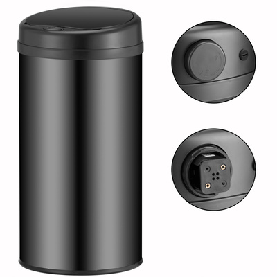 AUTOMATYCZNY BEZDOTYKOWY KOSZ NA ŚMIECI CZARNY 42L