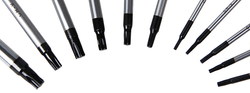 ZESTAW ŚRUBOKRĘTÓW WKRĘTAKÓW TORX 11szt ŚRUBOKRĘTY STAL NARZĘDZIOWA CrV 