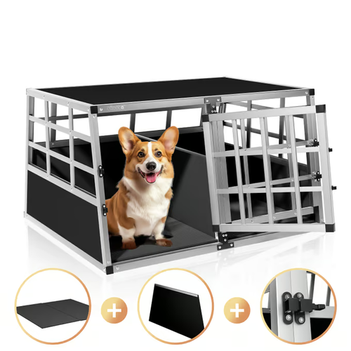 KLATKA TRANSPORTER DLA PSA ALUMINIUM 89x70x51cm 