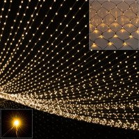 SIATKA KURTYNA LAMPKI SWIĄTECZNE 160 LED ŻÓŁTE