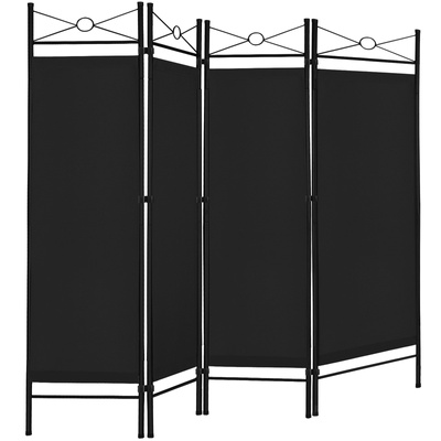 METALOWY CZARNY PARAWAN ŚCIANKA ZASŁONA