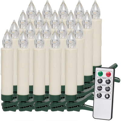 LAMPKI OŚWIETLENIE CHOINKOWE 20 LED PILOT BIAŁY