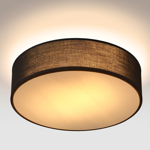 LAMPA SUFITOWA CZARNA PLAFON TKANINA 38cm