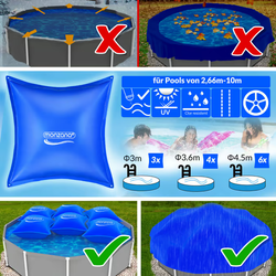 PODUSZKA DMUCHANA DO BASENU NA ZIMĘ XL 240x200cm do -20C