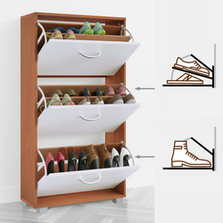 SZAFKA PÓŁKA REGAŁ STOJAK 3 SZUFLADY NA BUTY BIAŁY