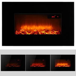 KOMINEK ELEKTRYCZNY ŚCIENNY GRZEJNIK PILOT CZARNY