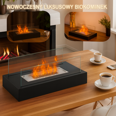 BIOKOMINEK WOLNOSTOJĄCY STOŁOWY DO DOMU OGRODU TARAS 35x18x15 cm