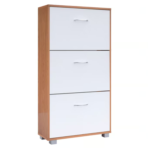 SZAFKA PÓŁKA REGAŁ STOJAK 3 SZUFLADY NA BUTY BIAŁY