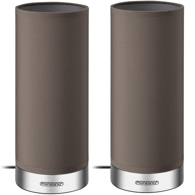 2 x LAMPA LAMPKA BIURKOWA STOŁOWA DOTYKOWA BRĄZOWA