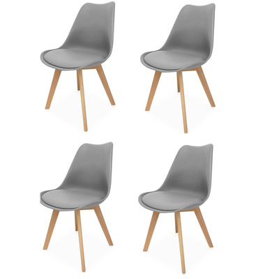 4x KRZESŁO NOWOCZESNE KUCHNIA SALON JADALNIA SZARE