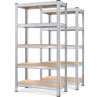 2x METALOWY REGAŁ MAGAZYNOWY DO GARAŻU 5 PÓŁEK 875 KG 180x90x40cm