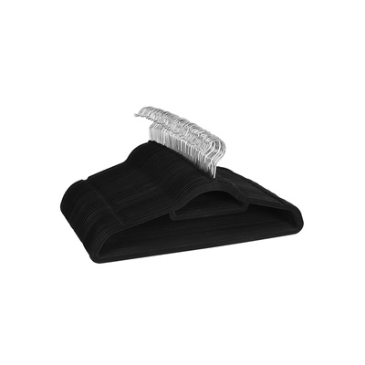 20x WIESZAKI NA UBRANIA CZARNE WIESZAK AKSAMITNY