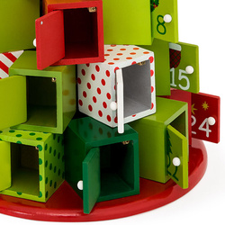 KALENDARZ DREWNIANY ADWENTOWY PIRAMIDA ŚWIĄTECZNA