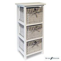 SZAFKA KOMODA 3 KOSZE ŁAZIENKA PRZEDPOKÓJ BIAŁA