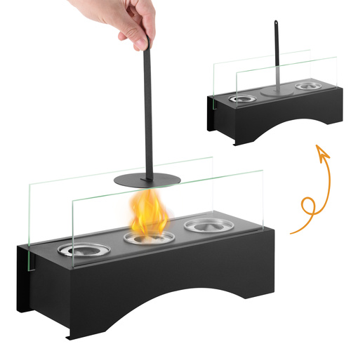BIOKOMINEK WOLNOSTOJĄCY STOŁOWY DO DOMU OGRODU TARAS 32x13,5x17,5 cm