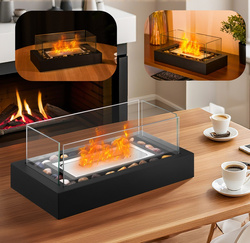 BIOKOMINEK WOLNOSTOJĄCY STOŁOWY DO DOMU OGRODU TARAS 35x18x15 cm