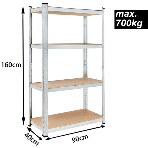 METALOWY REGAŁ SZAFKA DO GARAŻU 4 PÓŁKI 160x90x40
