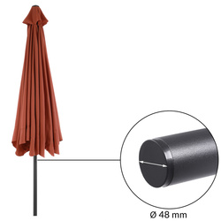 DUŻY PARASOL OGRODOWY O ŚREDNICY 330 CM Z KORBĄ