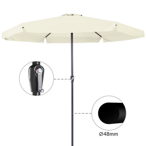 DUŻY PARASOL OGRODOWY O ŚREDNICY 330 CM Z KORBĄ