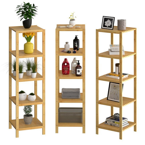 SZAFKA ŁAZIENKA PRZEDPOKÓJ BAMBUSOWA 5 PÓŁEK