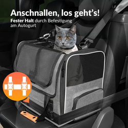 TORBA TRANSPORTOWA TRANSPORTER DLA PSA KOTA  44x34x31cm do 20kg Szary