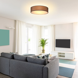 LAMPA SUFITOWA TAUPE PLAFON TKANINA 38cm