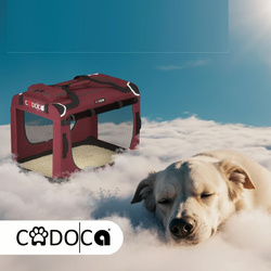 TORBA TRANSPORTOWA TRANSPORTER DLA PSA KOTA  M 60x42x44 Bordowy