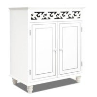 BIAŁA STYLOWA DREWNIANA DUŻA KOMODA KREDENS SZAFKA