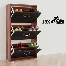 SZAFKA PÓŁKA REGAŁ 3 SZUFLADY NA BUTY CZARNY