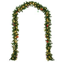 GIRLANDA JODŁA 5m DUŻO 80 LED ŁAŃCUCH Z OZDOBAMI