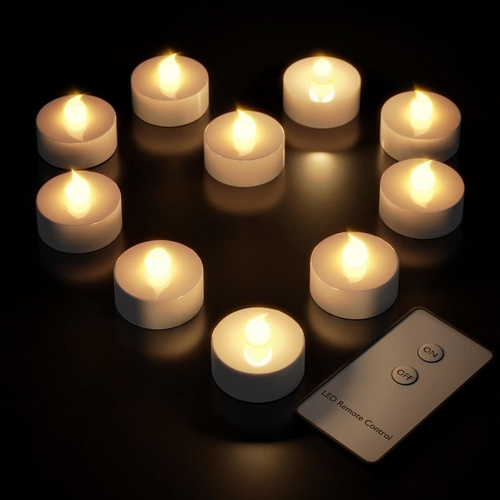 10x ŚWIECZKA ŚWIECA LAMPION LED PILOT