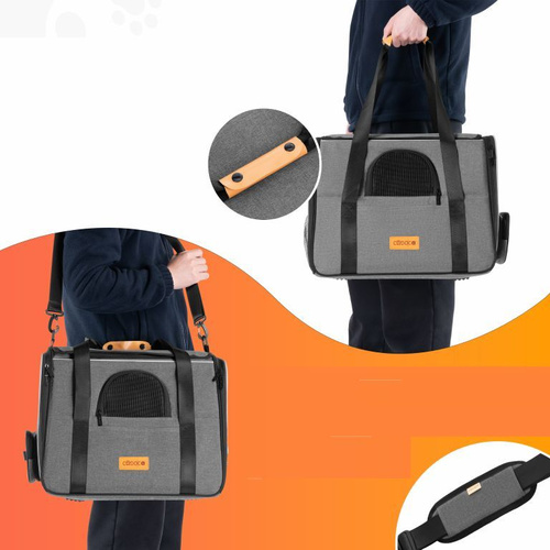 TORBA TRANSPORTOWA TRANSPORTER DLA PSA KOTA  44x34x31cm do 20kg Szary