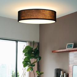 LAMPA SUFITOWA CZARNA PLAFON TKANINA 38cm