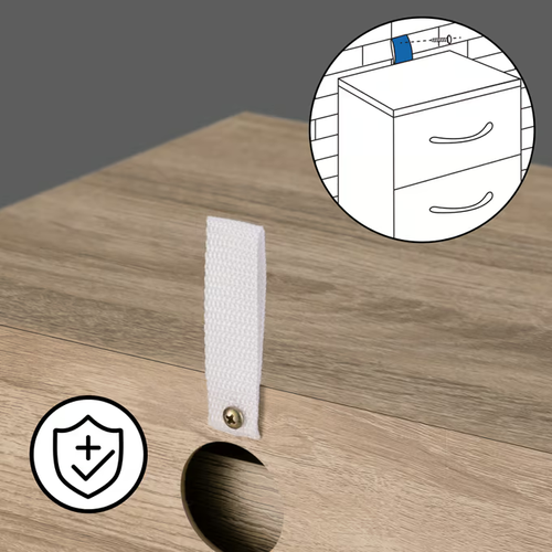 SZAFKA NOCNA KOMODA OŚWIETLENIE LED 3 SZUFLADY DĄB 54x39x28cm