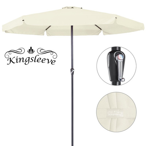 DUŻY PARASOL OGRODOWY O ŚREDNICY 330 CM Z KORBĄ