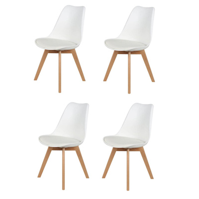 4x KRZESŁO NOWOCZESNE KUCHNIA SALON JADALNIA BIAŁE