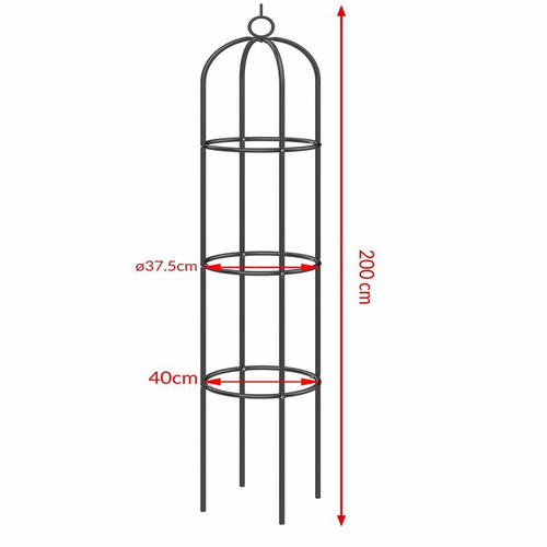 2x DZWON ŁUK PODPORA  NA RÓŻE  200 CM PERGOLA STOJAK