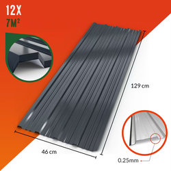 BLACHA TRAPEZOWA OCYNKOWANA ZESTAW 12 szt 129x46cm